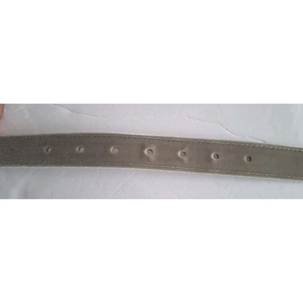 J. Crew Womens Velvet Belt Size Medium Gray Silver Minimalist Classic - Picture 8 of 9